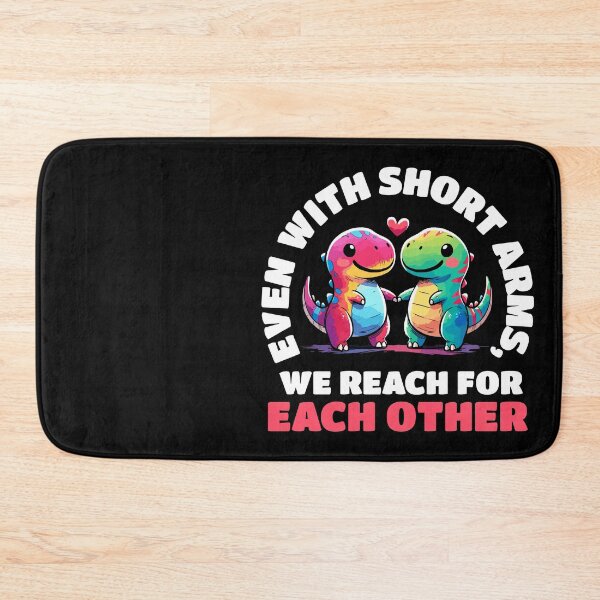 Item preview, Even with short arms we reach for each other Dino Love designed and sold by DoodleDashShop.