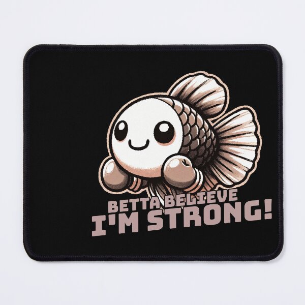 Item preview, Betta Believe I am strong Fighting Fish designed and sold by DoodleDashShop.