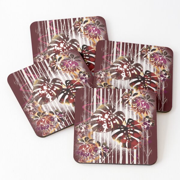 Item preview, Tropical leaf pattern #1 - Red designed and sold by ArtSea-Bubble.