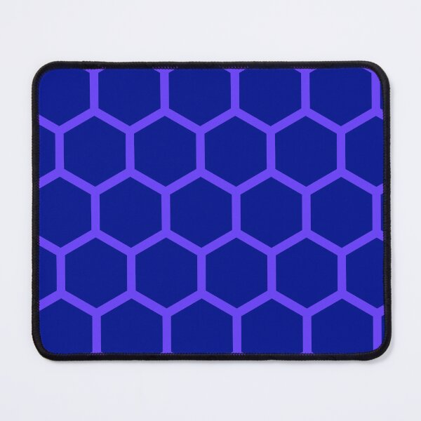 Item preview, Purple Hexagon Honeycomb Lattice Seamless Blue Perpetual Outline designed and sold by Alchemy-A-La-G.