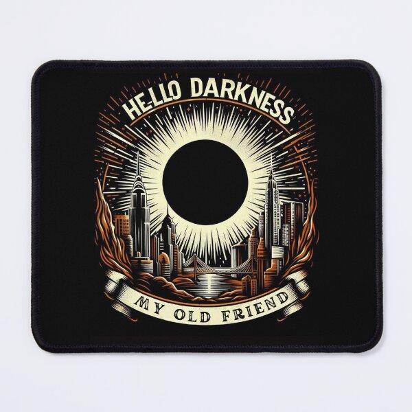 Item preview, Hello Darkness My Old Friend Solar Eclipse 2024 tshirt designed and sold by Elouk.