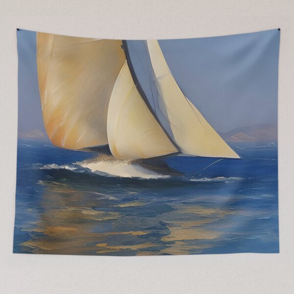 Item preview, Sailing off Corfu designed and sold by painting-greece.