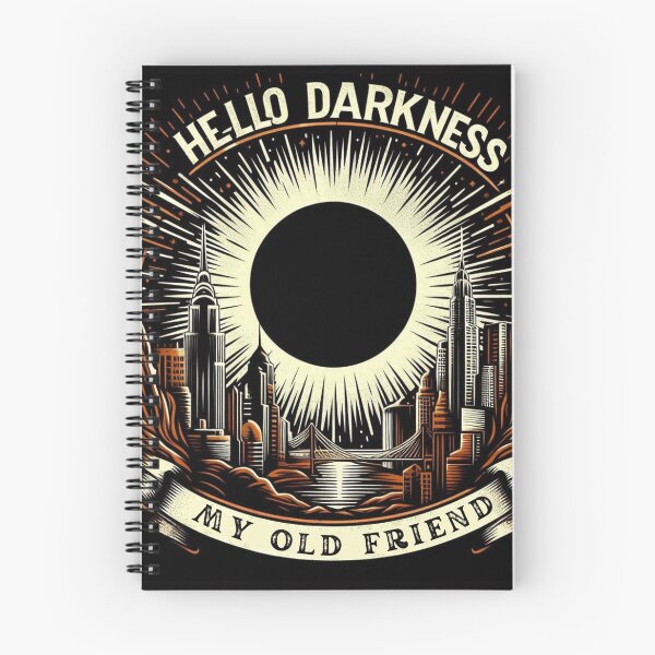 Item preview, Hello Darkness My Old Friend Solar Eclipse 2024 tshirt designed and sold by Elouk.