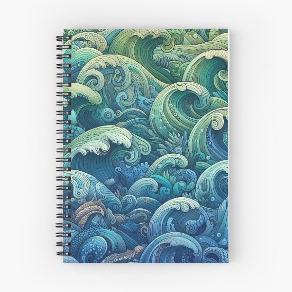 Item preview, Ocean's Embrace The Infinite Dance of Waves and Life designed and sold by ArtComixHaven.