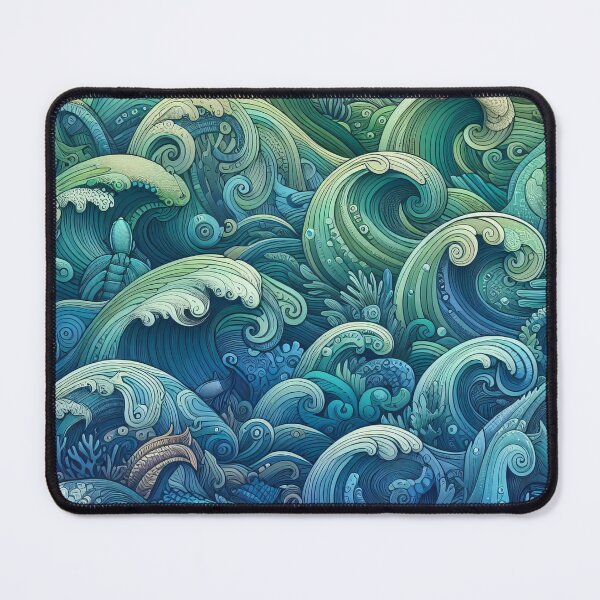 Item preview, Ocean's Embrace The Infinite Dance of Waves and Life designed and sold by ArtComixHaven.