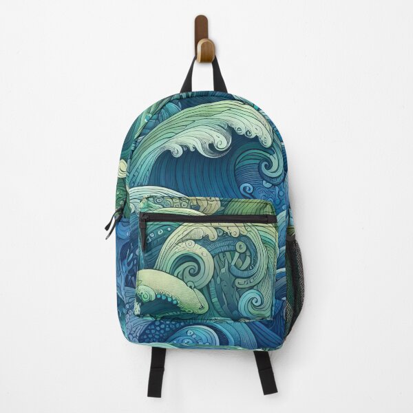 Item preview, Ocean's Embrace The Infinite Dance of Waves and Life designed and sold by ArtComixHaven.