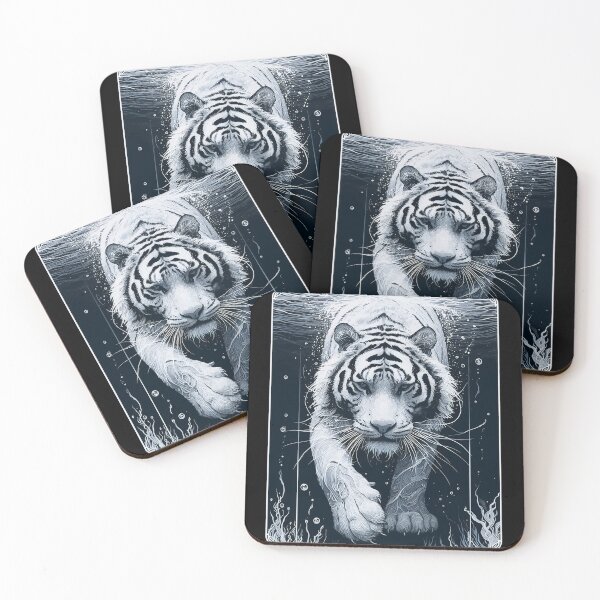 Item preview, Monochromatic Tiger Underwater designed and sold by TomFrontierArt.