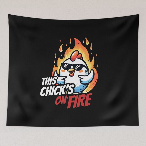 Item preview, That Chick is on fire Hot Chicken designed and sold by DoodleDashShop.