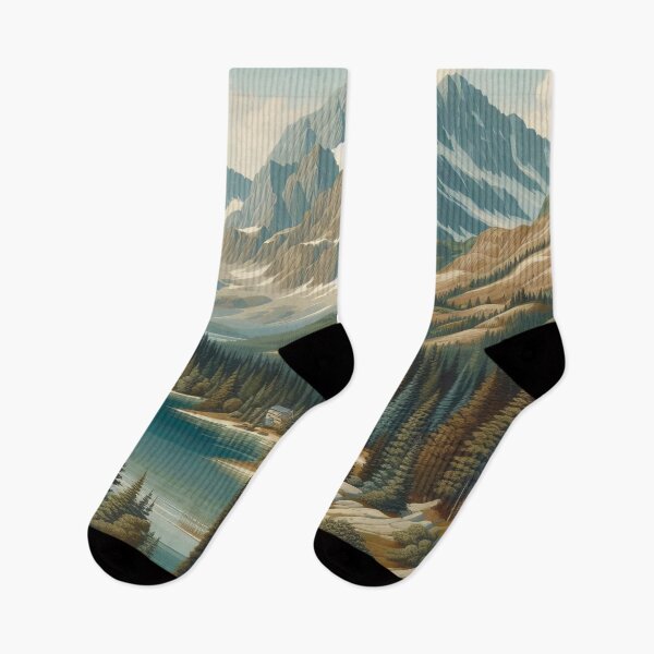 Item preview, Tranquil Peaks Alpine Serenity in an Evergreen Embrace designed and sold by ArtComixHaven.