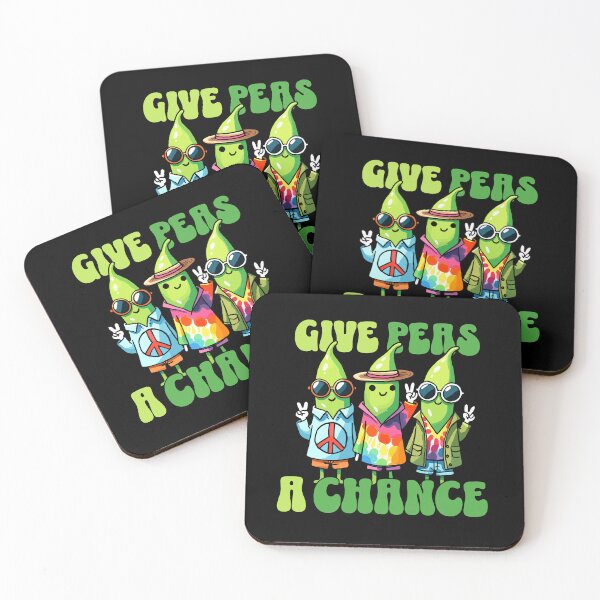 Artikelvorschau, Give Peas a Chance Hippy Peace entworfen und verkauft von DoodleDashShop.