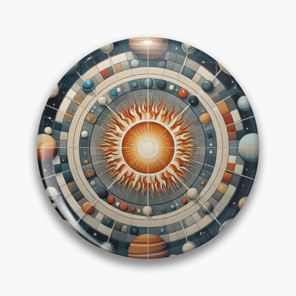 Item preview, Cosmic Voyage: Solar System's Dance Around Fiery Sun designed and sold by ArtComixHaven.