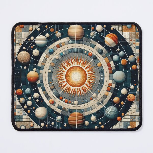 Item preview, Cosmic Voyage: Solar System's Dance Around Fiery Sun designed and sold by ArtComixHaven.