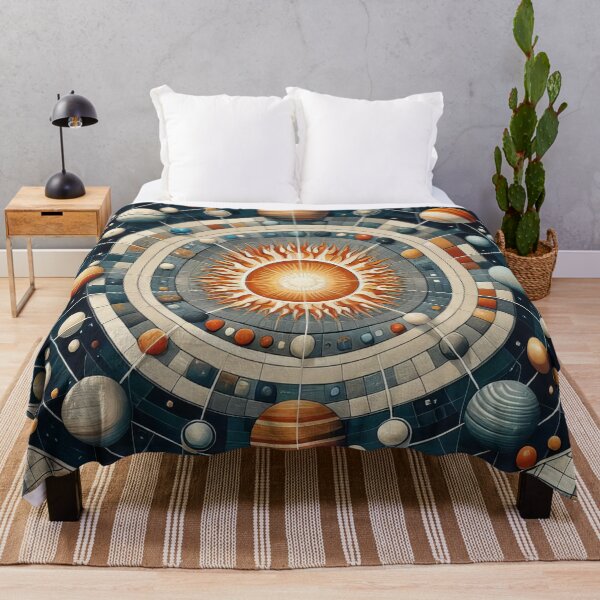 Item preview, Cosmic Voyage: Solar System's Dance Around Fiery Sun designed and sold by ArtComixHaven.