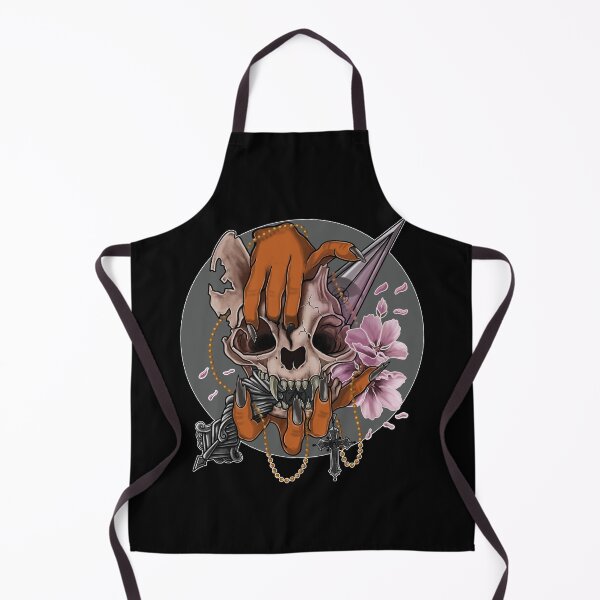 Item preview, Silver moon skull cat designed and sold by Dugleidy Santos.