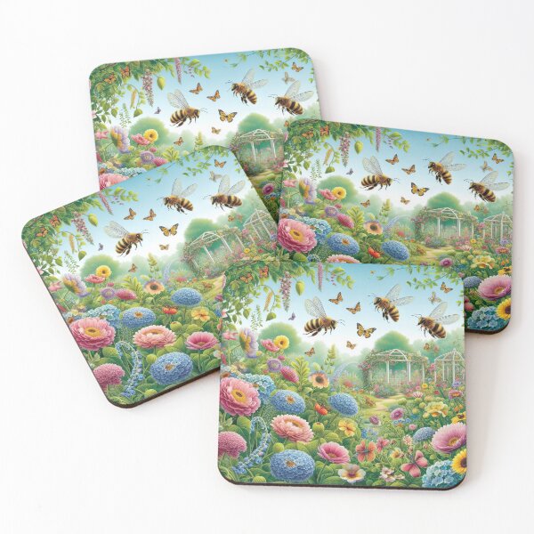 Item preview, Blossom Symphony Garden's Serenade with Butterflies and Bees designed and sold by ArtComixHaven.