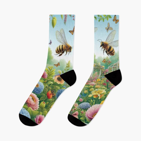 Item preview, Blossom Symphony Garden's Serenade with Butterflies and Bees designed and sold by ArtComixHaven.