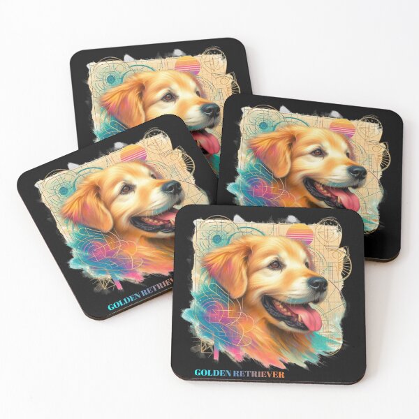 Item preview, Golden Retriever Fusion: A Blend of Colourful Artistry and Precise Engineering Y2K Style designed and sold by CanineMaverick.