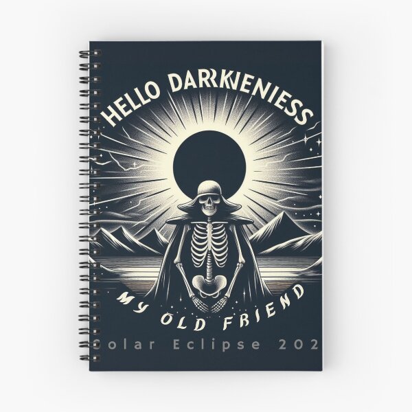Item preview, Hello Darkness My Old Friend Solar Eclipse 2024 sticker designed and sold by Elouk.