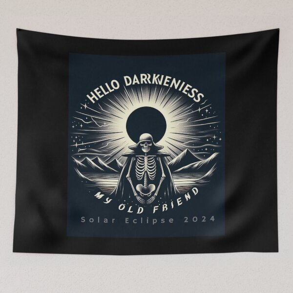 Item preview, Hello Darkness My Old Friend Solar Eclipse 2024 sticker designed and sold by Elouk.