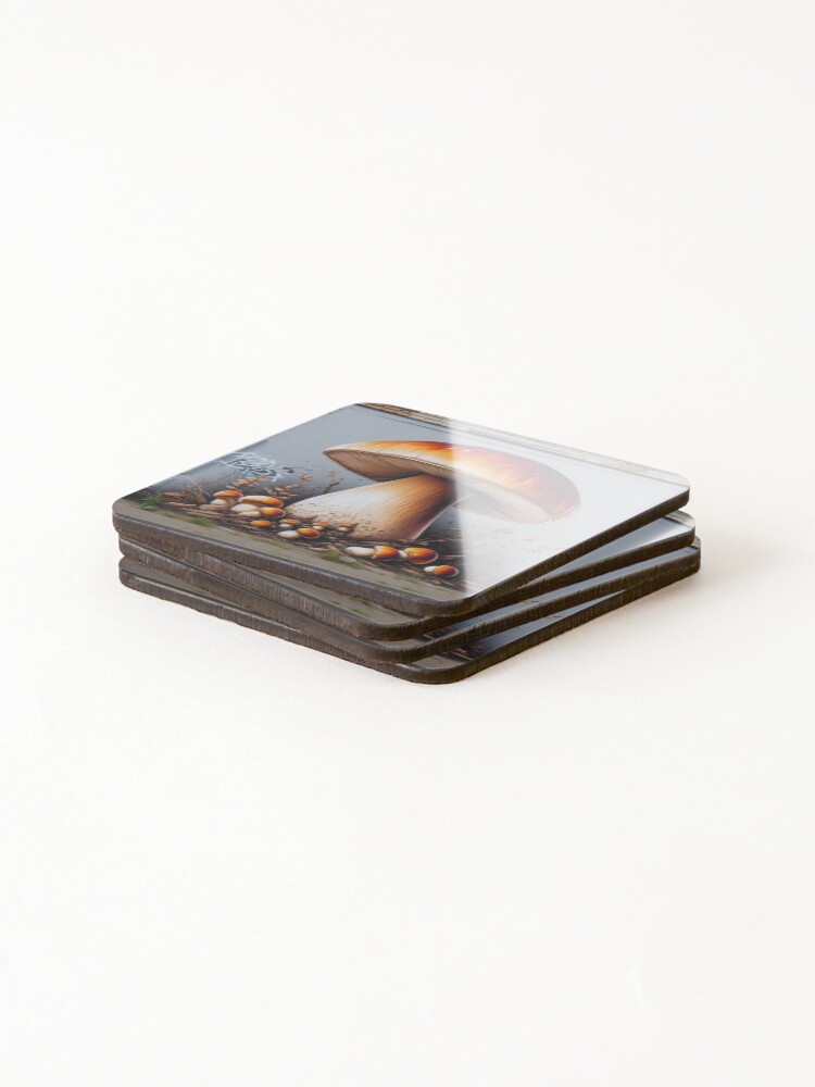 Thumbnail 4 of 5, Coasters (Set of 4), Porcini designed and sold by ComputerContent.