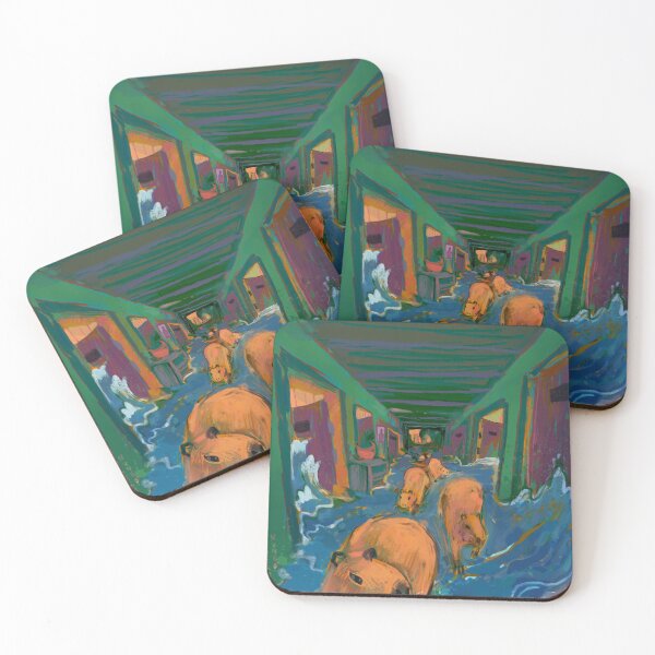 Item preview, capybaras invading a hotel designed and sold by guilhernunes.