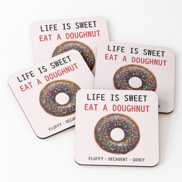 Item preview, Life is sweet, eat a doughnut designed and sold by sakurashorty.