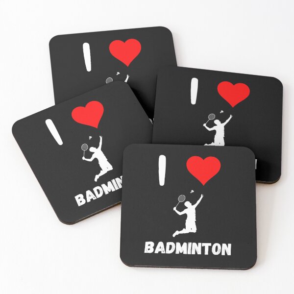 Item preview, I love Badminton red heart Badminton passion racquet smashing  designed and sold by Artstastic.