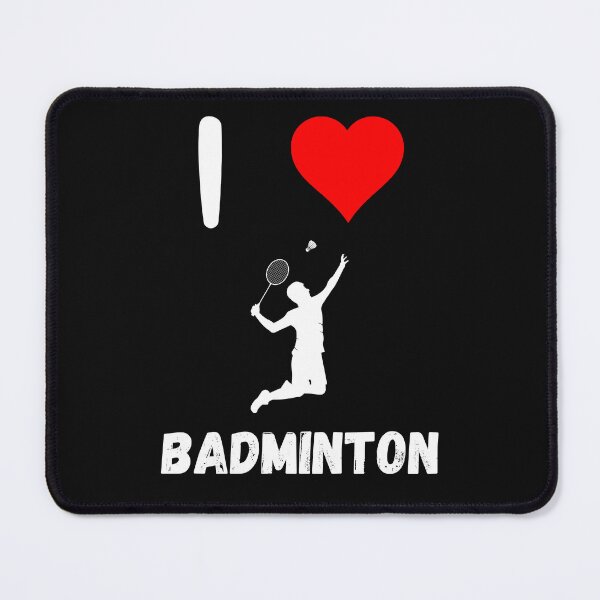 Item preview, I love Badminton red heart Badminton passion racquet smashing  designed and sold by Artstastic.
