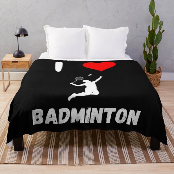 Item preview, I love Badminton red heart Badminton passion racquet smashing designed and sold by Artstastic.