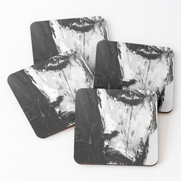 Item preview, Man Face Black and White Abstract Art designed and sold by sheprint.