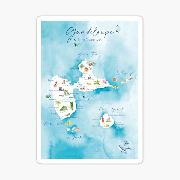 Item preview, Map of Guadeloupe designed and sold by MoonStBarth.