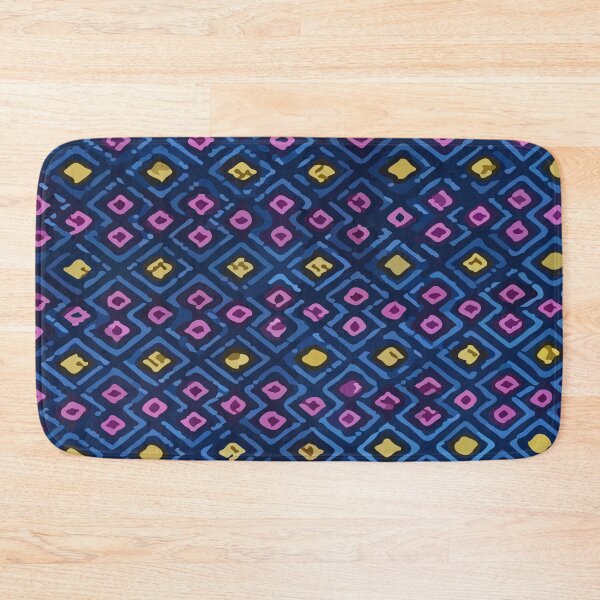 Item preview, Deep blue mexican rebozo embroidery folk art textile vibrant decor designed and sold by T-Mex.