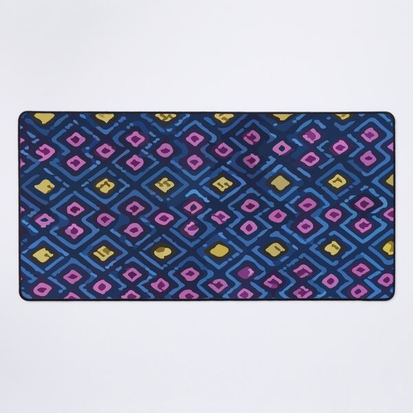 Item preview, Deep blue mexican rebozo embroidery folk art textile vibrant decor designed and sold by T-Mex.