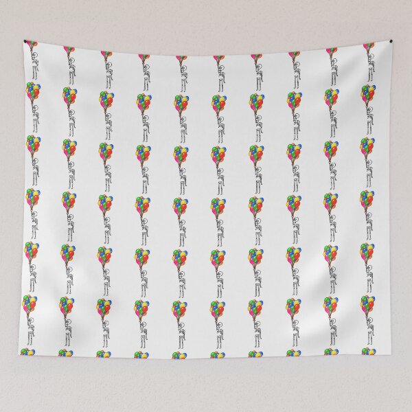 Item preview, #021 Skeleton with balloons designed and sold by Jasmine Froley.