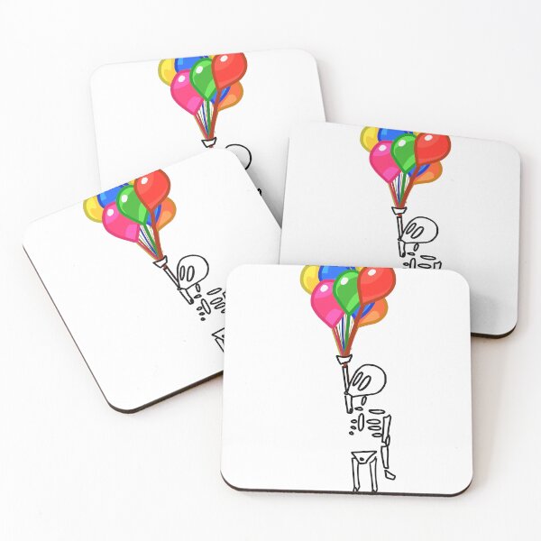 Item preview, #021 Skeleton with balloons designed and sold by Jasmine Froley.