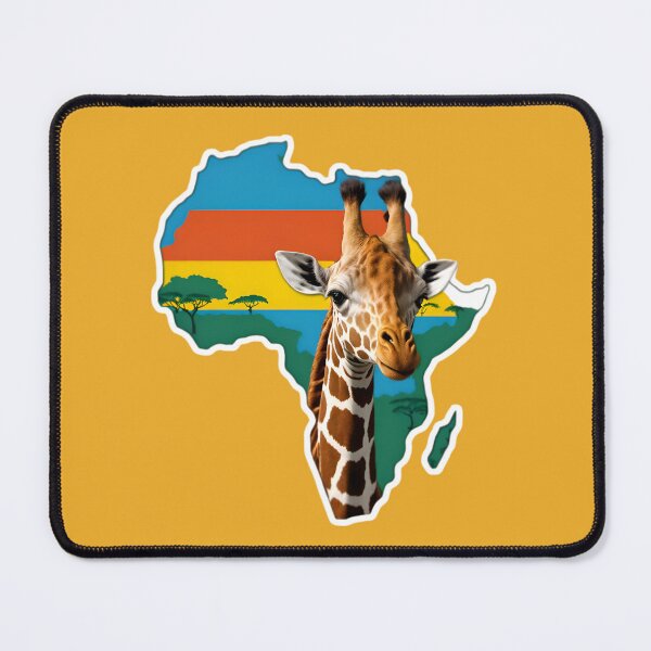 Item preview, Map Of Africa With A Giraffe designed and sold by TheArtOfPat.