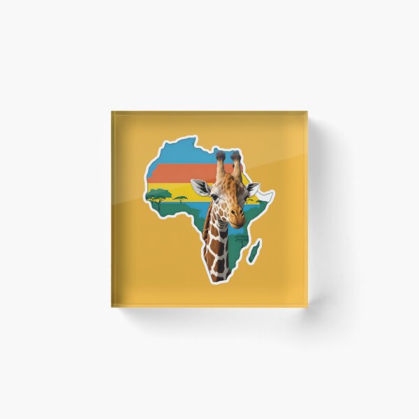 Item preview, Map Of Africa With A Giraffe designed and sold by TheArtOfPat.