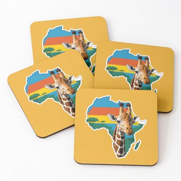 Item preview, Map Of Africa With A Giraffe designed and sold by TheArtOfPat.