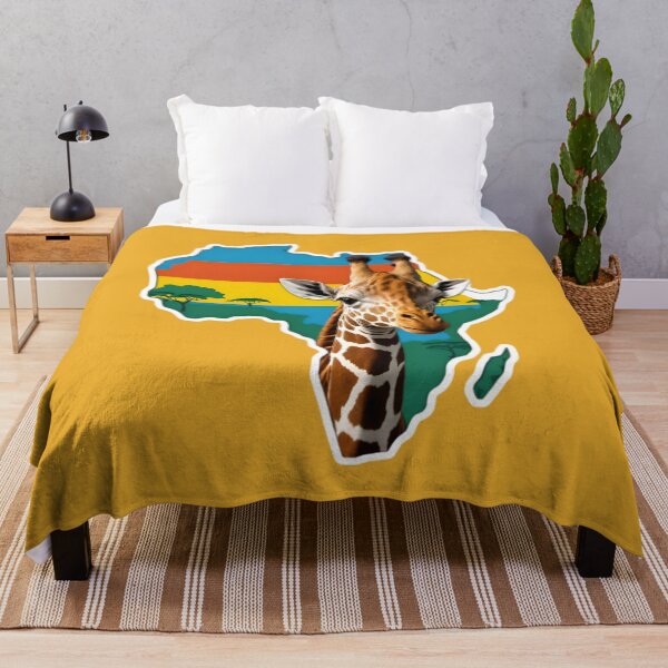 Item preview, Map Of Africa With A Giraffe designed and sold by TheArtOfPat.