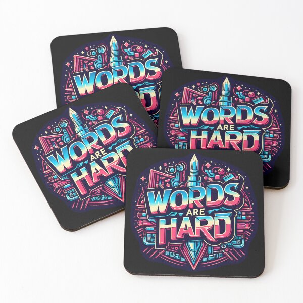 Item preview, Words Are Hard, typography designed and sold by maxmaj.