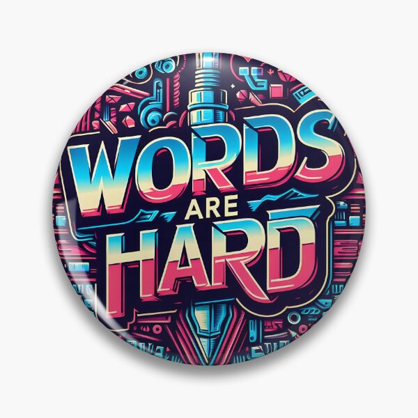 Item preview, Words Are Hard, typography designed and sold by maxmaj.