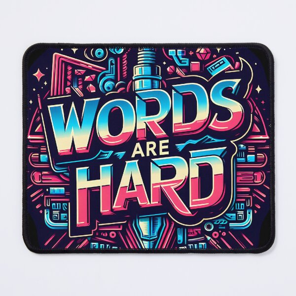 Item preview, Words Are Hard, typography designed and sold by maxmaj.