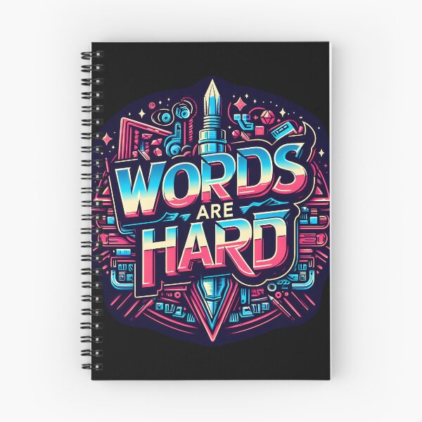Item preview, Words Are Hard, typography designed and sold by maxmaj.