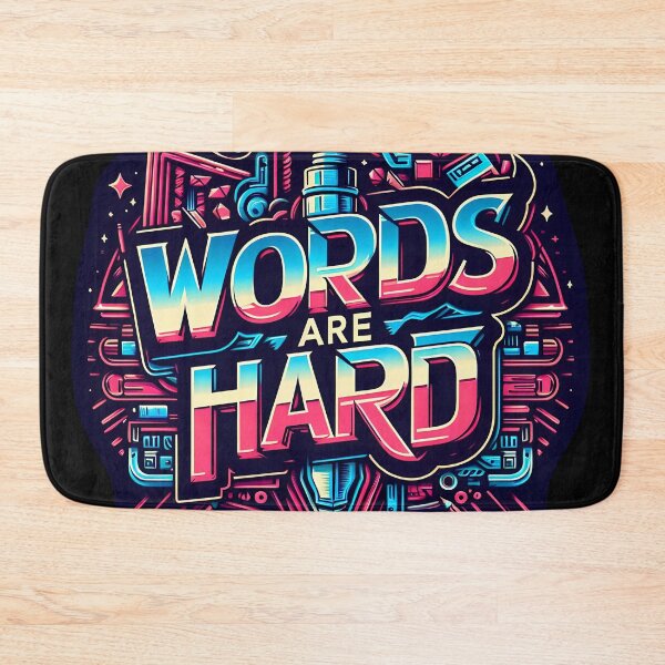 Item preview, Words Are Hard, typography designed and sold by maxmaj.
