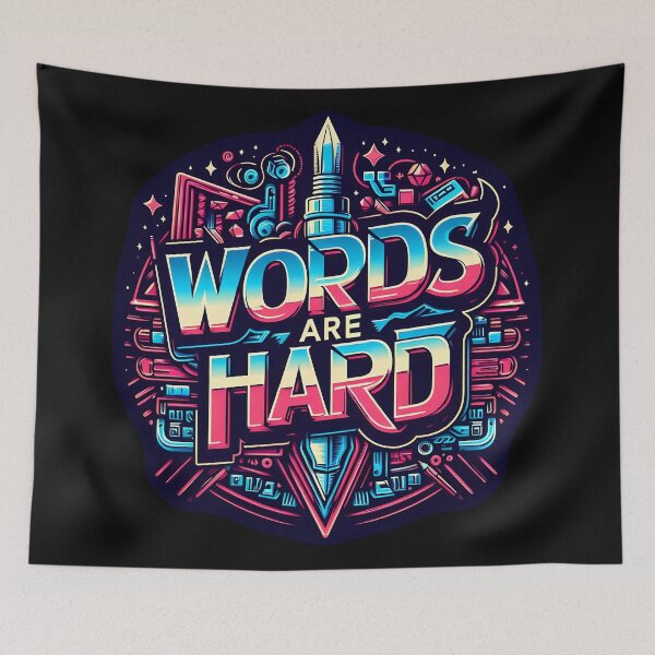 Item preview, Words Are Hard, typography designed and sold by maxmaj.