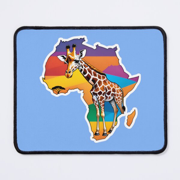 Item preview, Map Of Africa With A Giraffe designed and sold by TheArtOfPat.