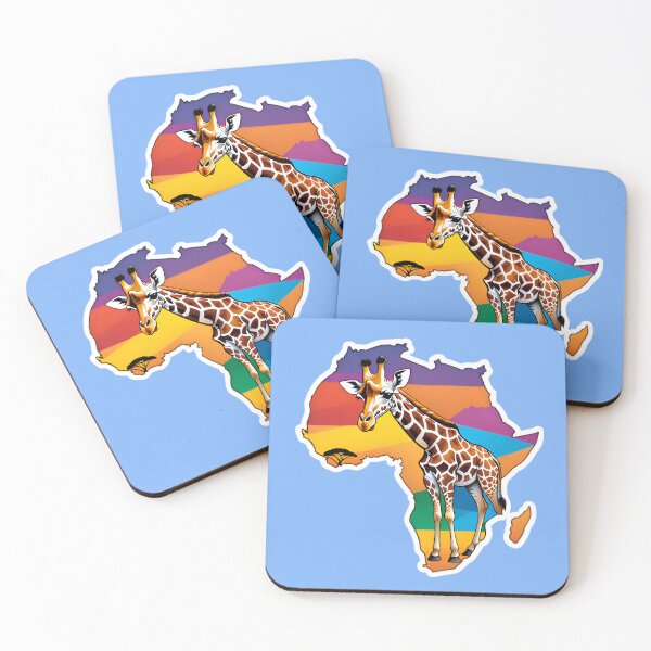 Item preview, Map Of Africa With A Giraffe designed and sold by TheArtOfPat.