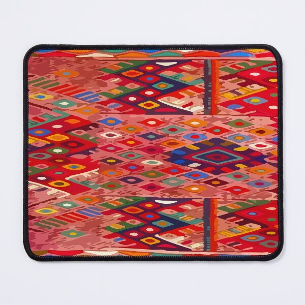 Item preview, Bright orange maya textile vintage mexican embroidery maximalist decor designed and sold by T-Mex.