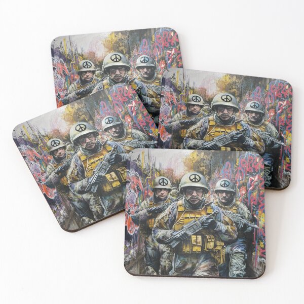 Item preview, Banksy Street Art Soliders Peace designed and sold by martin max.
