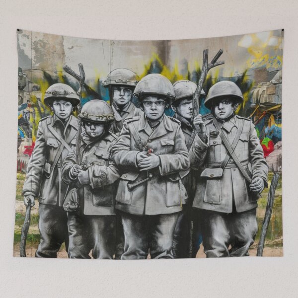 Item preview, Banksy Street Art Childs Soliders Peace designed and sold by martin max.